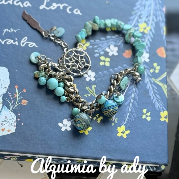 Alquimia Blue and Silver Nature-Inspired Bracelet - Picture 1 of 1